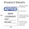 Signmission Door Clearance _ Feet _ Inches, 18 in W x Rectangle, Vinyl Decal OS-2PACK-NS-D-1824-V-11479 - alternate 2